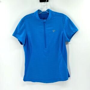 Pearl Izumi Women's Select 1/2 Zip Short Sleeve Pullover Jersey - Blue - Large